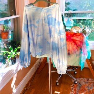 Baby Blue Cloud Henley ⋆｡ﾟ☁︎｡⋆｡ ﾟ☾ ﾟ｡⋆